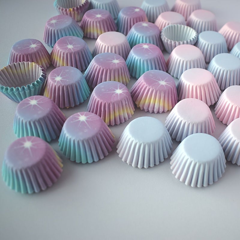 Starry Sky Mini Mushroom Cake Mold 100pcs Paper Cup Baking Liners 0.98inch - Image 5