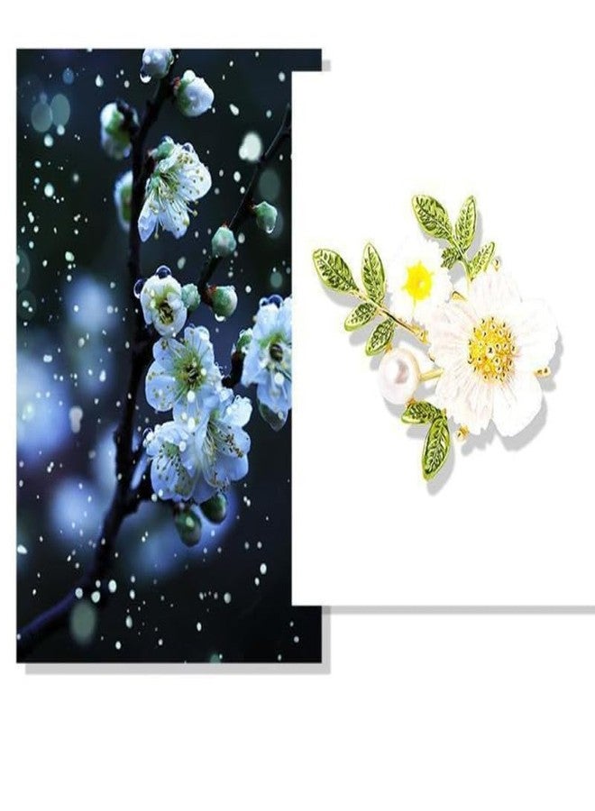 MASTYLE® Flower Shell Brooch All-Match Pin Accessory for Women Dress Shirt Blazer | White - Image 5