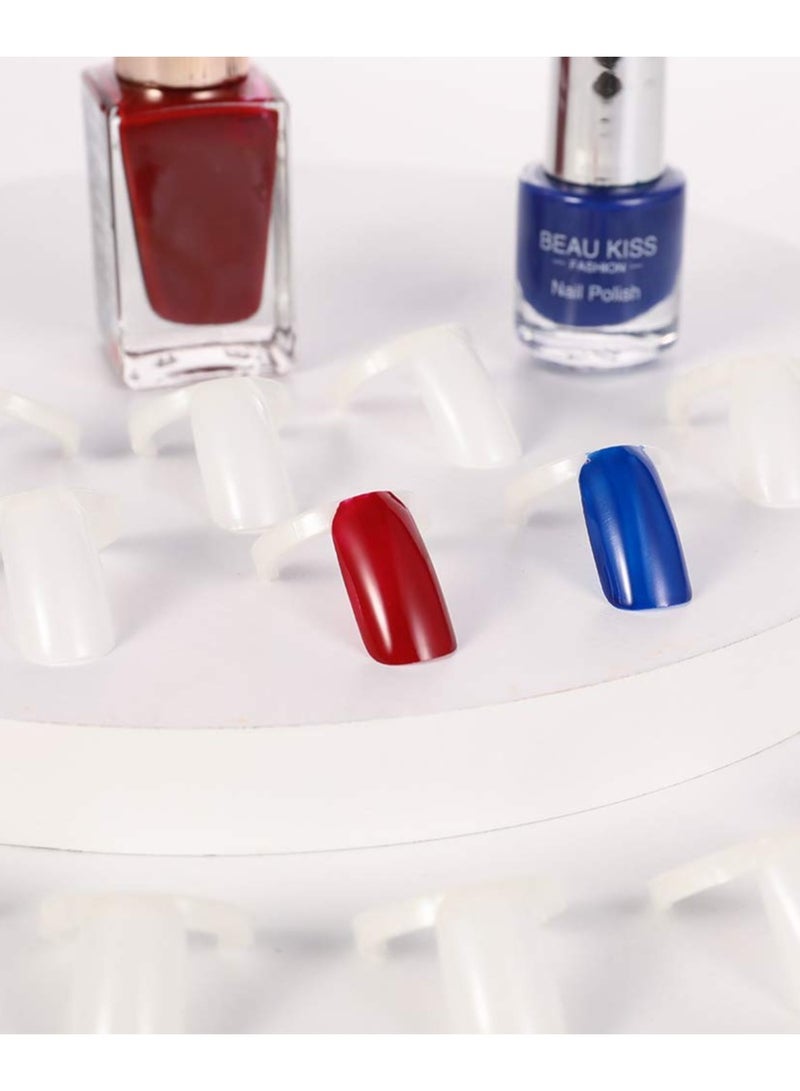 SYOSI 200 Pcs Nail Display Ring, SYOSI DIY Nail Display Ring Nail Art Color Chart Tool Manicure Art Practice Tool for Beginners & Manicure Store  - Image 4