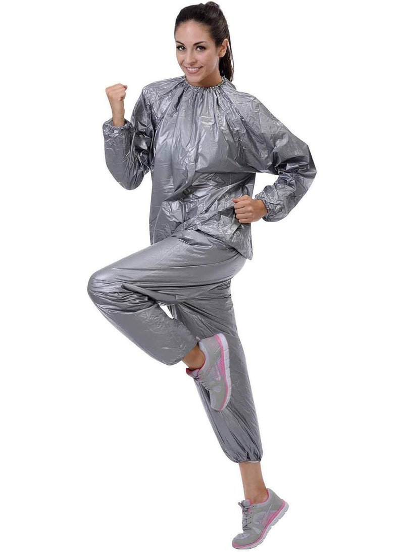 Unisex sauna suit for exercise and fitness, sweat-wicking clothing for the gym, running, walking, and home workouts. - Image 3