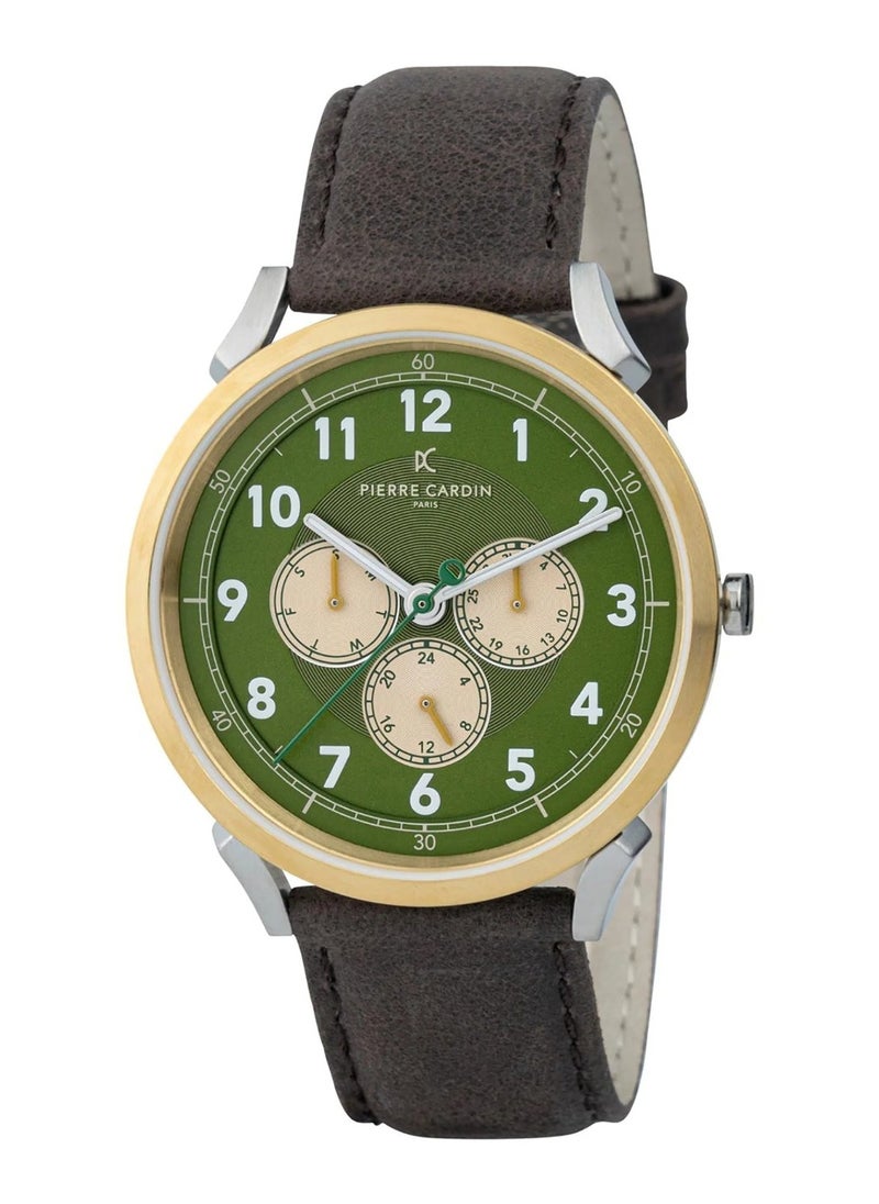 pierre cardin Pierre Cardin Stainless Steel Analog Men's Watch With Brown Leather Band CPI.2071  - Image 1