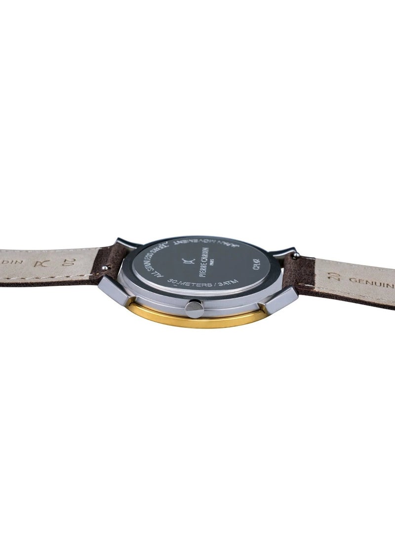 pierre cardin Pierre Cardin Stainless Steel Analog Men's Watch With Brown Leather Band CPI.2071  - Image 4