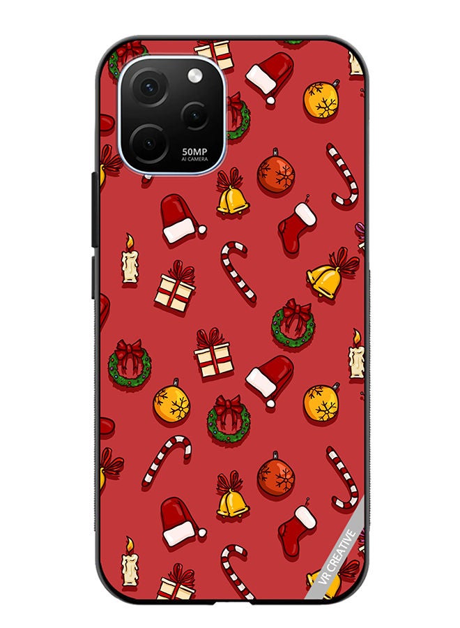 VR CREATIVE Protective Case Cover For Huawei Enjoy 50z Christmas Symbols Design Multicolour - Image 1