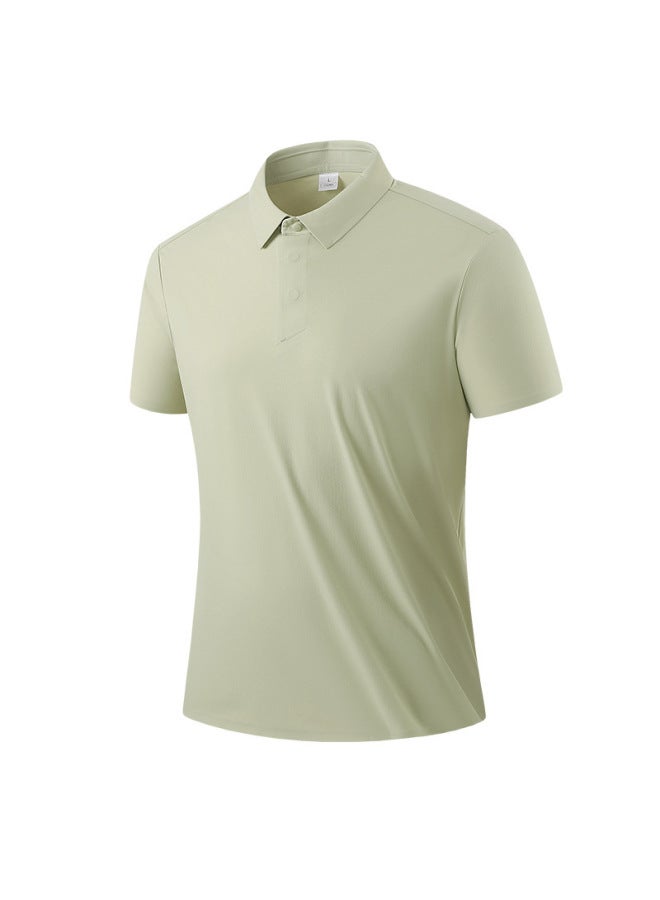 Summer 7a Antibacterial Ice Silk Cool-feel Seamless Men's Polo Shirt New Breathable Quick-dry Short-sleeve T-shirt Custom Logo