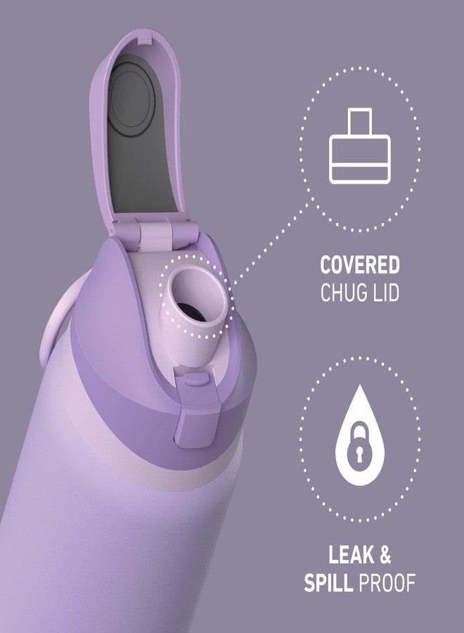 Hydrapeak Oasis 32 oz Water Bottle with Chug Lid, Stainless Steel Insulated Water Bottle For Men and Women, Lavender - Image 3