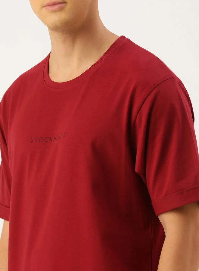 Difference of Opinion Oversized Stockholm Print Crew Neck T-Shirt by Styli