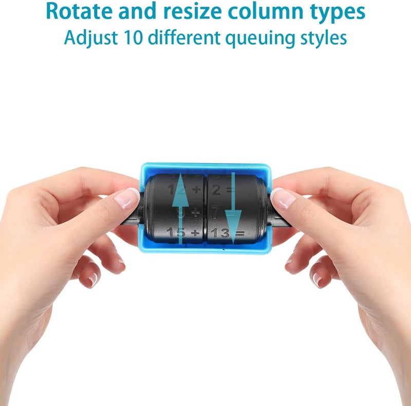 OneNine Math Roller Stamp for Kids, 4pcs Reusable Addition Subtraction Multiplication Division Teaching Stamps within 100 Math Practice Questions Learning Toy for Preschool Kindergarten Home School - Image 3