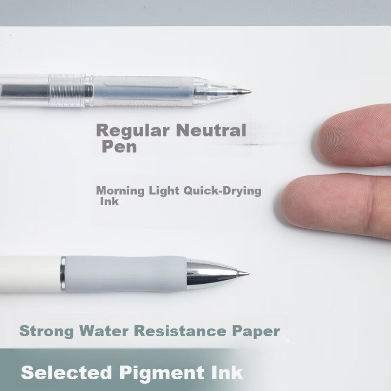 M&G Stationery K35/0.5mm Black Gel Pen, Classic Retractable Bullet Tip Signing Pen, White Barrel Ink Pen, 12 Pens/box AGPK3512 - Image 5