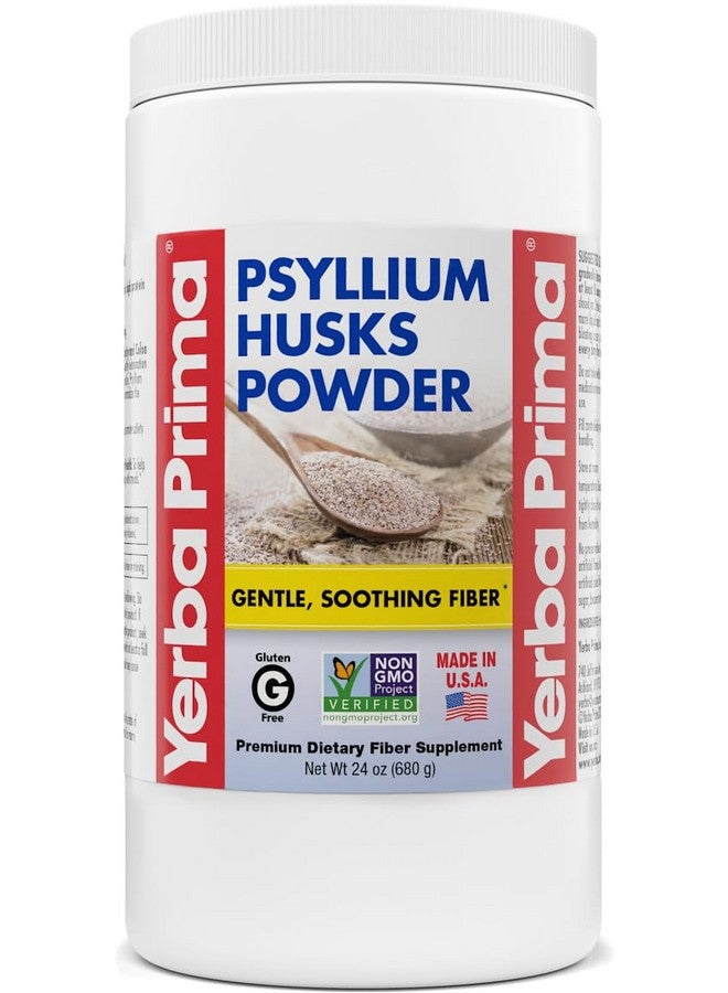 Yerba Prima Psyllium Husk Powder - 24 oz - Fine Ground, Unflavored, Sugar Free - Natural Fiber Supplement - Also for Baking - Contains Both Soluble & Insoluble Bulk for Regularity Support - Image 1