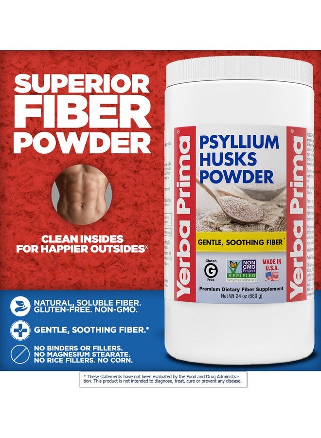 Yerba Prima Psyllium Husk Powder - 24 oz - Fine Ground, Unflavored, Sugar Free - Natural Fiber Supplement - Also for Baking - Contains Both Soluble & Insoluble Bulk for Regularity Support - Image 2