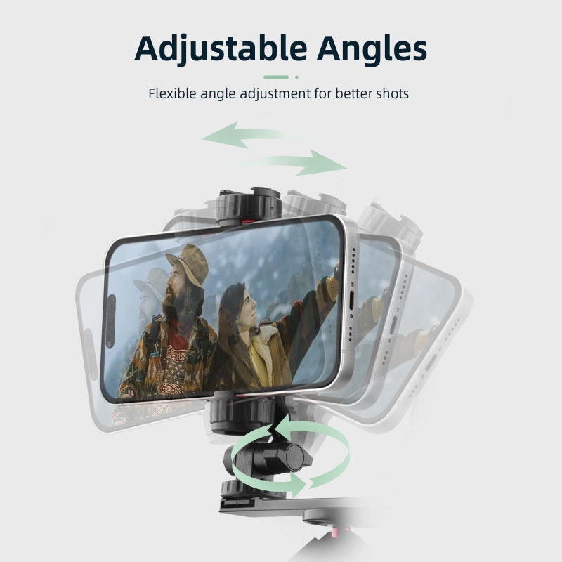 BRDRC Pocket 3 Phone Holder Mount, Metal Expansion Adapter Phone Clip with 1/4â€ Screw and Cold Shoe for DJI Osmo Pocket 3 Creator Combo Accessories - Can be Used with Tripod Selfie Stick - Image 5