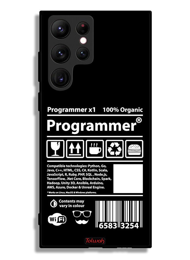 Tolwak Samsung Galaxy S22 Ultra 5G Protective Case Cover Programmer Sticker - Image 3