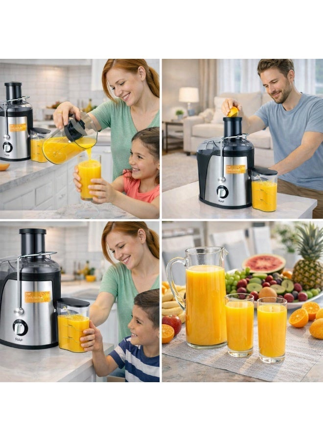 آر إيه أف عصارة فواكه RAF بقوة 250 واط | عصارة سريعة من الفولاذ المقاوم للصدأ مع إبريق سعة 350 مل | خلاط عصارة عالي السرعة 18000 دورة في الدقيقة | عصارة برتقال صغيرة الحجم للمطبخ المنزلي - Image 5