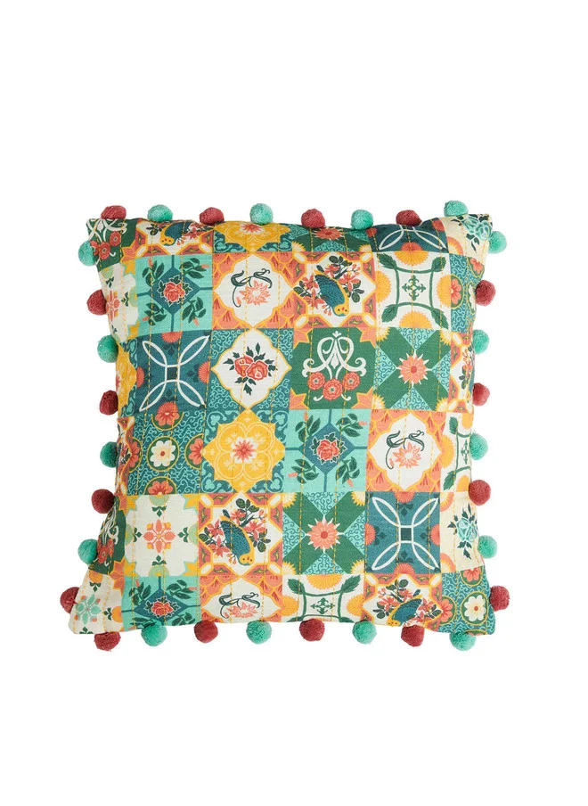 Chumbak Peranakan Tales, Tiles Cushion cover  16"| #SingaporeInspired