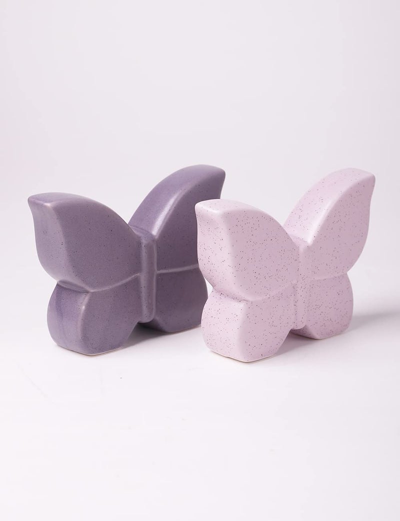 NENBOLEC 2pcs Modern Sculpture Decor Butterfly Statue Home Gifts Table Centerpiece Crafts Ceramic Arts 4.7inch - Image 4