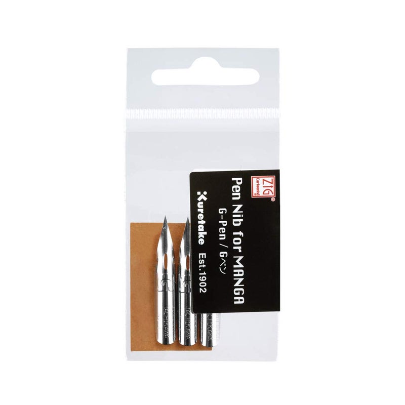 Zig KURETAKE CARTOONIST Pen Nib for MANGA G-Pen PACK OF 3.Country of origin JAPAN - Image 2