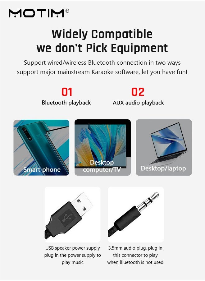 2 IN 1 Wired Soundbar Bluetooth, Powerful Subwoofer with Night light for Computer, Desktop Laptop PC Subwoofer HiFi Stereo Gaming Speakers