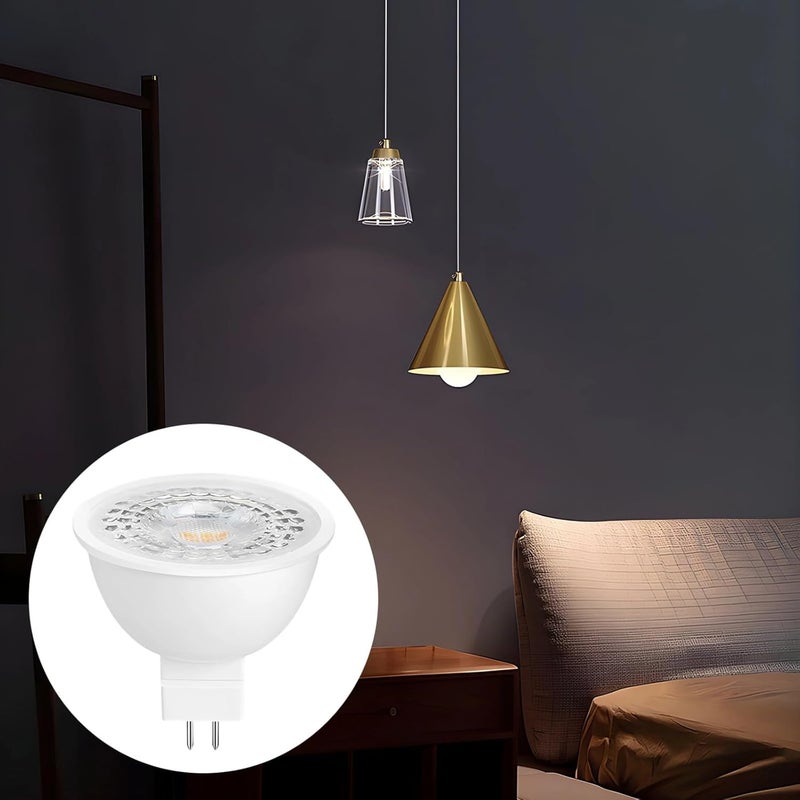 LED Light Bulbs, 10 Pcs MR16 GU5.3, 3W 3000K Warm White Glow, 12V Low Voltage, 38° Spot Beam, for Track Lights, Recessed Lights, 1.97 in - Image 2
