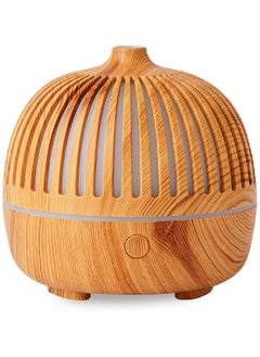 Essential Oil Diffuser, 180ml Upgraded Aromatherapy Diffuser Cool Mist Humidifier with 7 Colors Lights 2 Mist Mode Waterless Auto Off for Home Office Room, Classic Sandalwood Light Brown