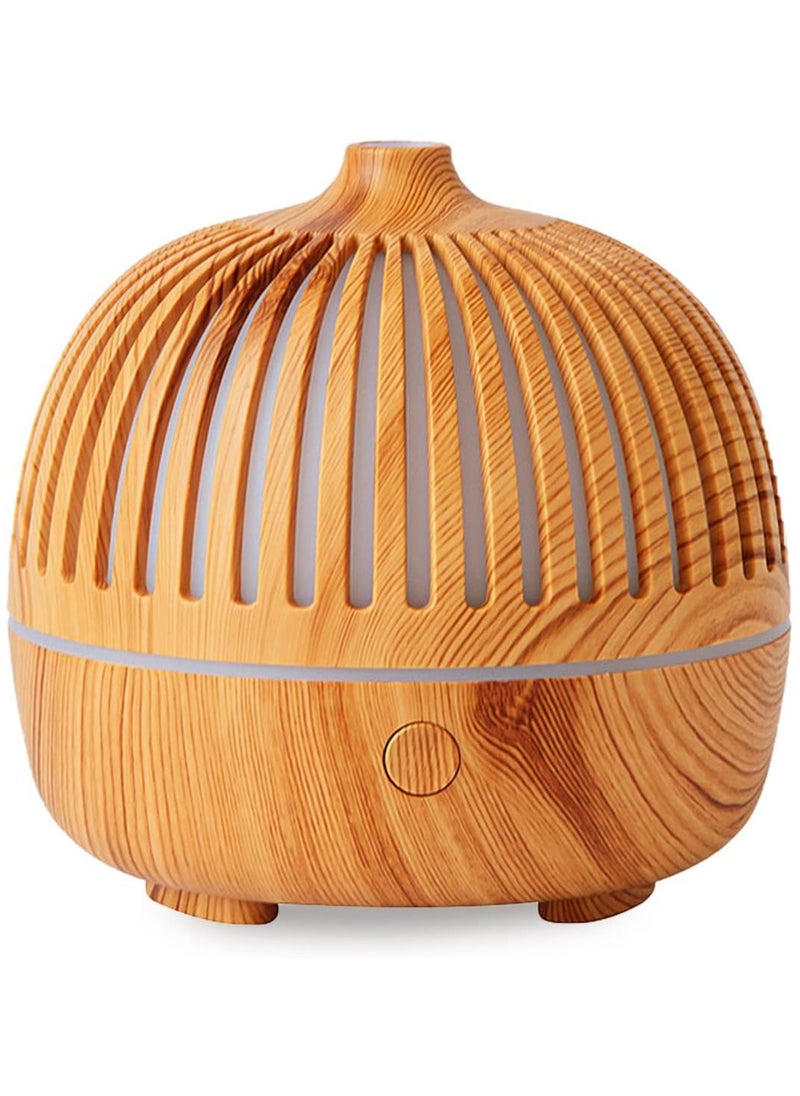 TDOO Essential Oil Diffuser, 180ml Upgraded Aromatherapy Diffuser Cool Mist Humidifier with 7 Colors Lights 2 Mist Mode Waterless Auto Off for Home Office Room, Classic Sandalwood Light Brown  - Image 1
