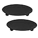 luzen 2Pcs Metal Candlestick Holder Candle Plate Round Tray Decorative Candle Cup Stand Table Decoration for Table - Image 2