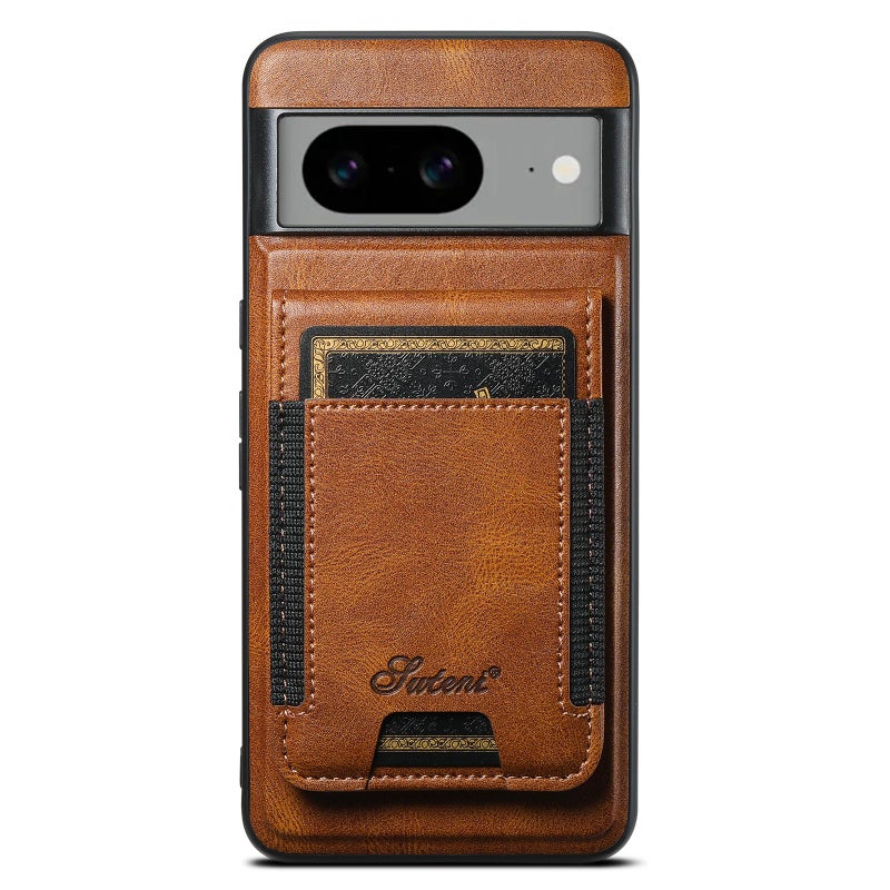 HuHa Case Cover For Google Pixel 10 Suteni H17 Oil Eax Leather Detachable Wallet Phone Case(Brown) - Image 1