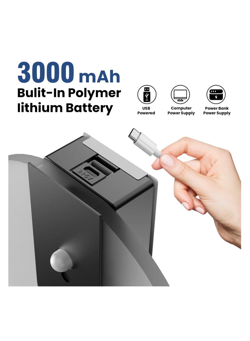 SYOSI, LED Touch Wall Sconces, Rechargeable or Battery Powered Cordless Magnetic Light with Motion Sensor Acrylic Decorative Lamp, 3000K Warm Light, 2 Pack - Image 3