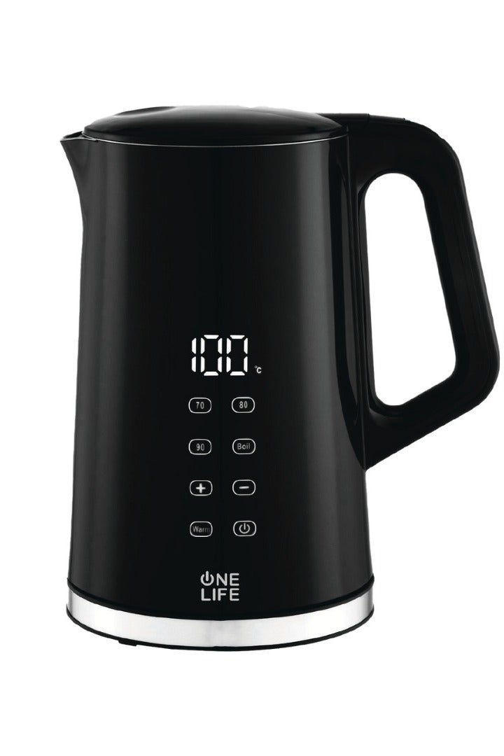 ONE LIFE SKU: EKD99B One Life Digital Stainless Steel Kettle-EKD99B 1,7 Liter-2200W- Black - Image 1