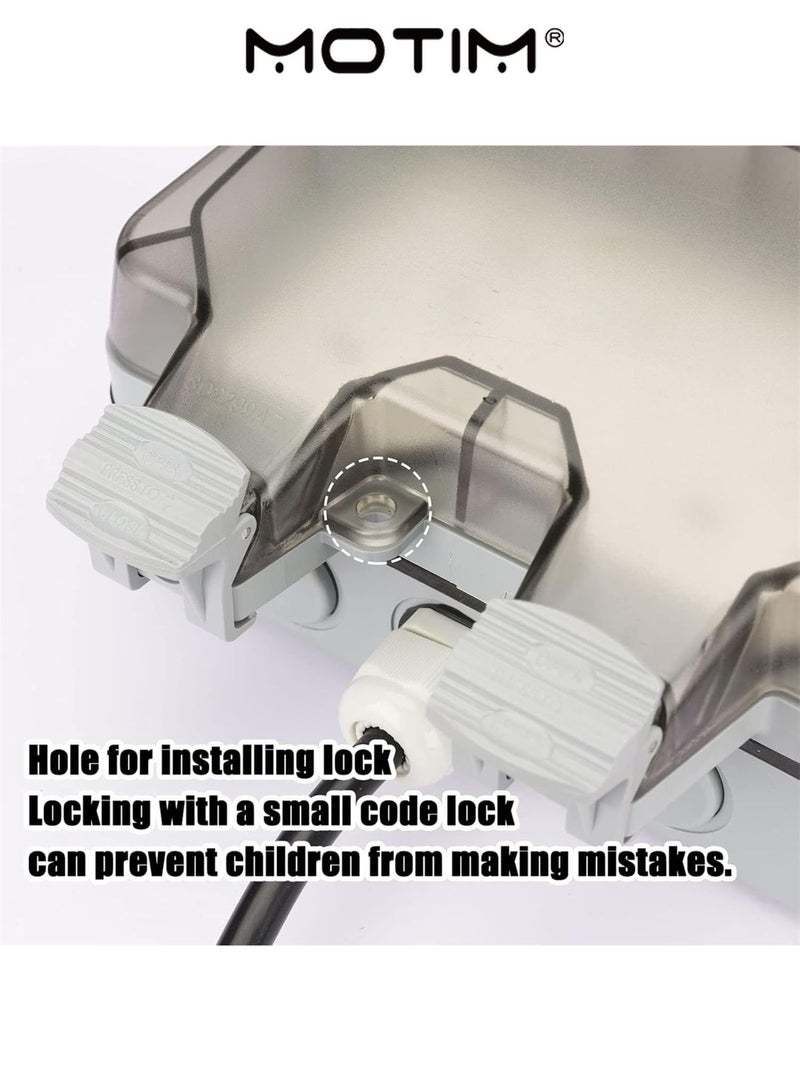 Motim Outdoor Socket 3M IP66 Waterproof Extension Lead Socket Switch with Indicator Light Wall Electrical Outlet Socket Box for Garden Garage - Image 5