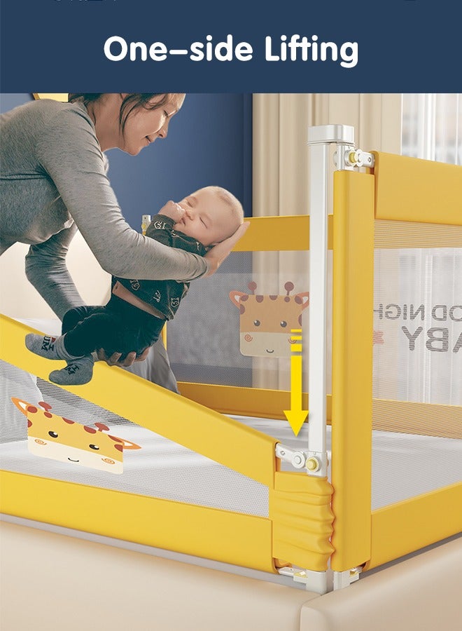 Super ZYouth Baby Bed Rail Guard for Toddlers, Adjustable Baby Bed Protection Barrier for Twin, Full, Queen Bunk Size Bed, Swing Down Bed Rail, One Side - Image 5
