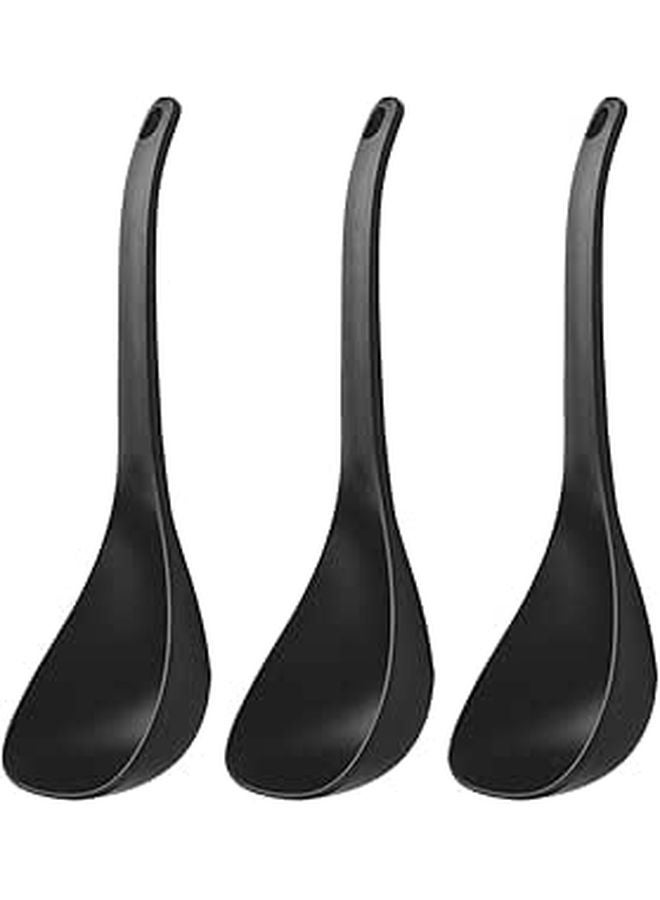 Melamine Long Handle Soup Spoons 3pcs Set Japanese Style For Ramen Porridge Asian Cuisine - Image 1