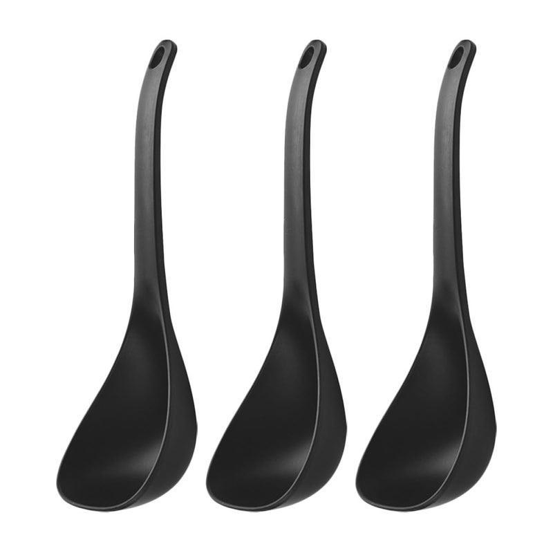 Melamine Long Handle Soup Spoons 3pcs Set Japanese Style For Ramen Porridge Asian Cuisine - Image 2