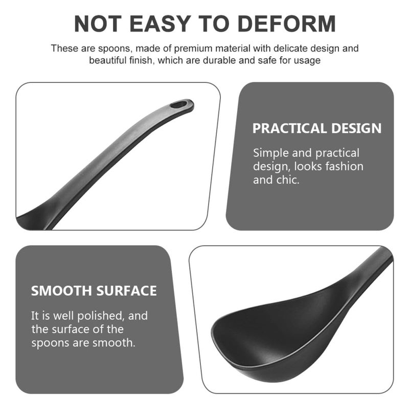 Melamine Long Handle Soup Spoons 3pcs Set Japanese Style For Ramen Porridge Asian Cuisine - Image 4