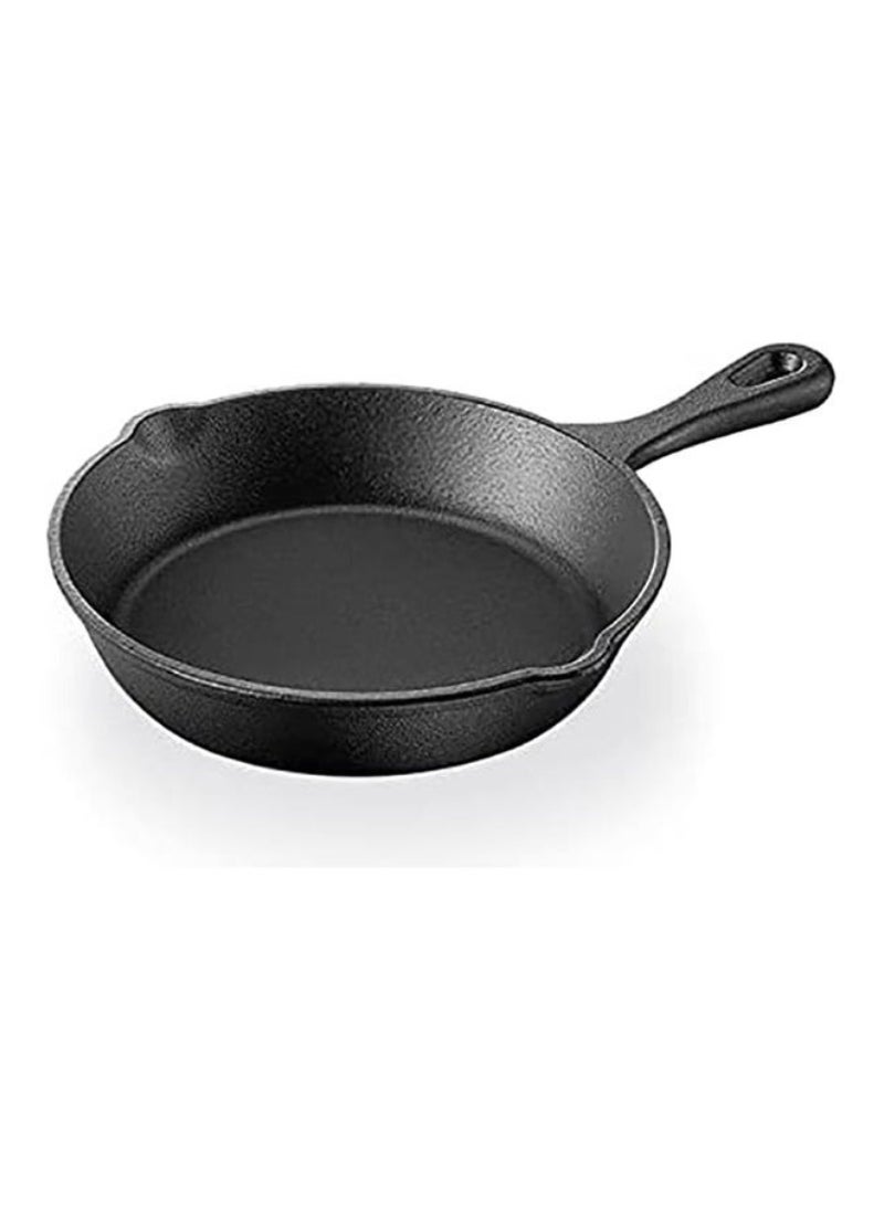 Cast Iron Skillet Pre-Seasoned Die Cast Iron Skillet Compatible with Gas Induction Oven and Grill 15 CM  - Image 1