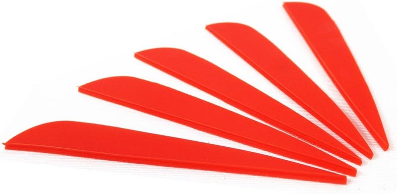 Letszhu Arrows Vanes 4 Inch Plastic Feather Fletching for DIY Archery Arrows 50 Pack… - Image 2