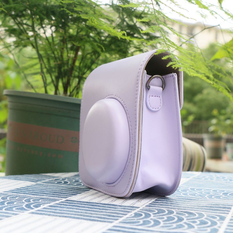 Spot Polaroid Fuji Mini12 Camera Bag Pu Leather Camera Bag Protective Cover Cosmetics Bag Shoulder Bag - Image 5