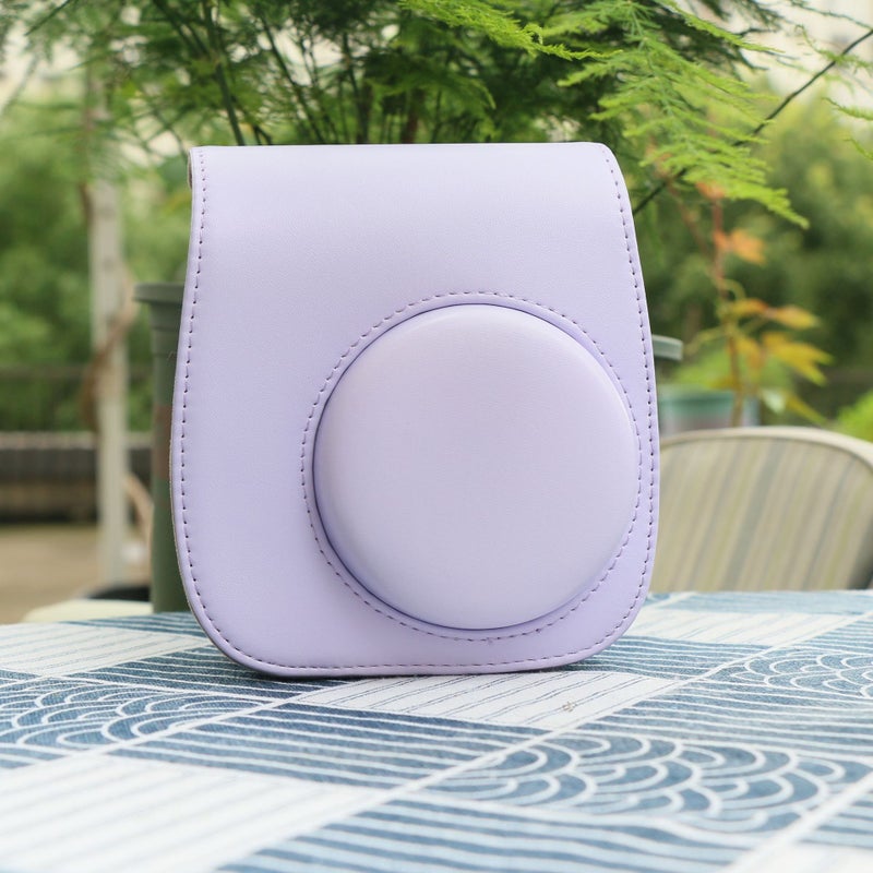 Spot Polaroid Fuji Mini12 Camera Bag Pu Leather Camera Bag Protective Cover Cosmetics Bag Shoulder Bag - Image 4