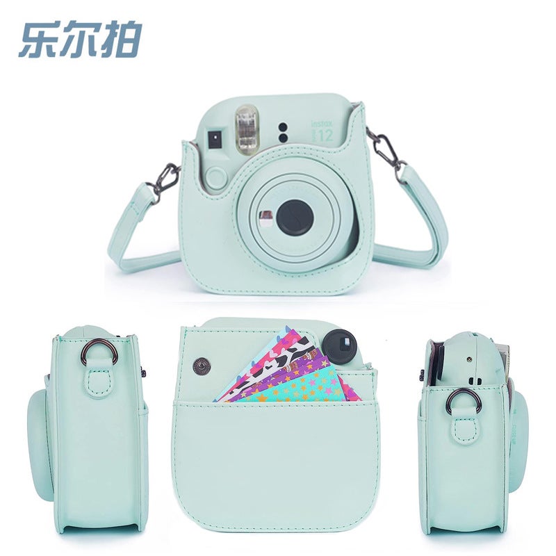 Spot Polaroid Fuji Mini12 Camera Bag Pu Leather Camera Bag Protective Cover Cosmetics Bag Shoulder Bag - Image 2