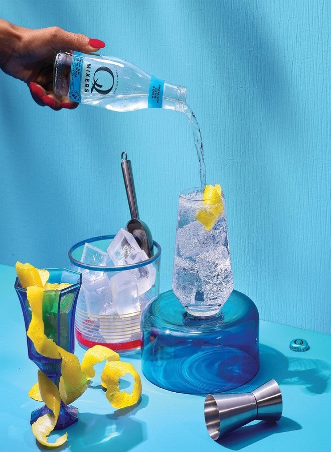 Chromacast Q Mixers Club Soda, Premium Cocktail Mixer Made with Real Ingredients 6.7oz Bottles | 5 PACK - Image 2