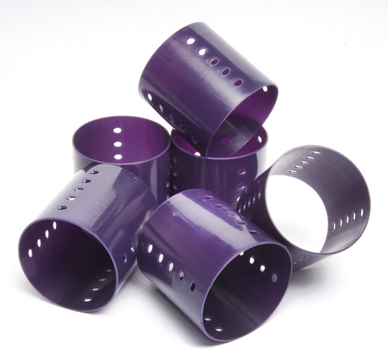 Diane Magnetic Hair Rollers - Pack of 6, 3 Inch Diameter, Purple for Women and Girls - Image 5