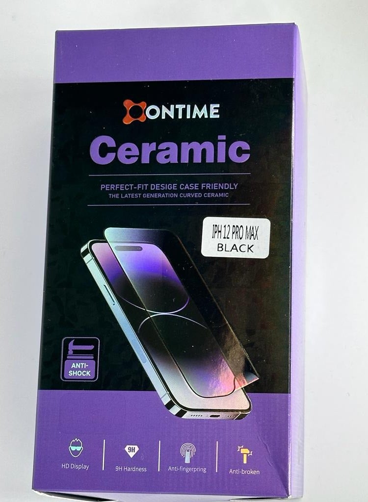 أونتايم غطاء حماية امامي آيفون 12 برو ماكس سيراميك اونتايم - Image 1