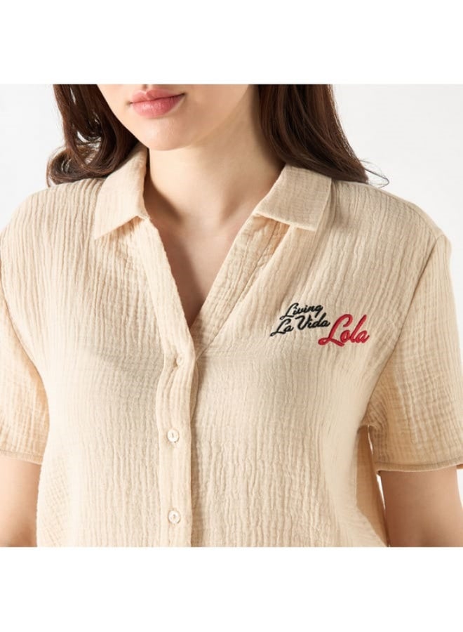 SP Characters Lola Bunny Embroidered Shirt with Short Sleeves - Image 4