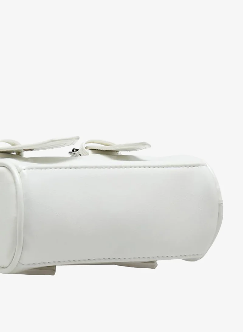 Celeste WHITE Crossbody Bag With Rivet Embellishment for Women | Best Price UAE