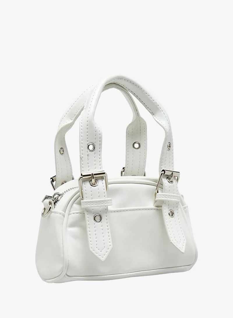 Celeste WHITE Crossbody Bag With Rivet Embellishment for Women | Best Price UAE