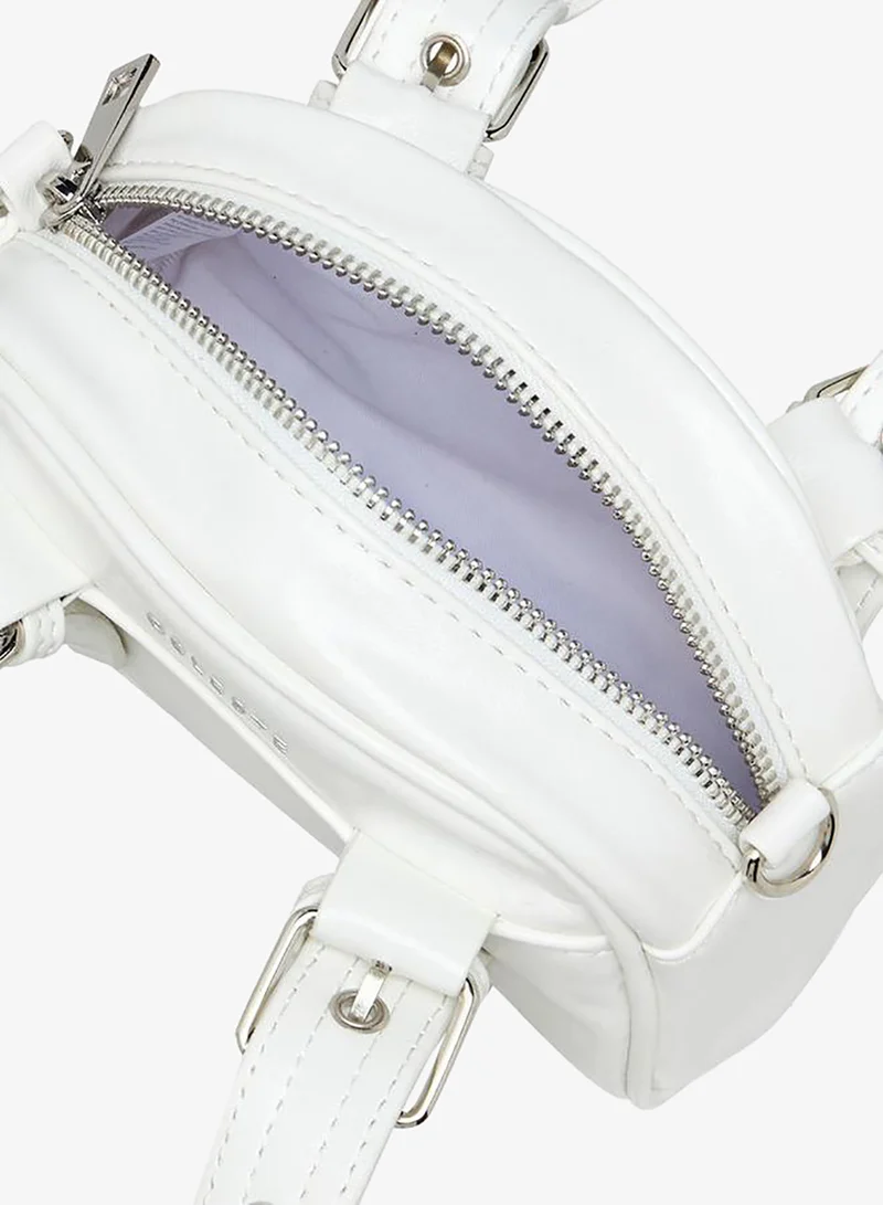 Celeste WHITE Crossbody Bag With Rivet Embellishment for Women | Best Price UAE