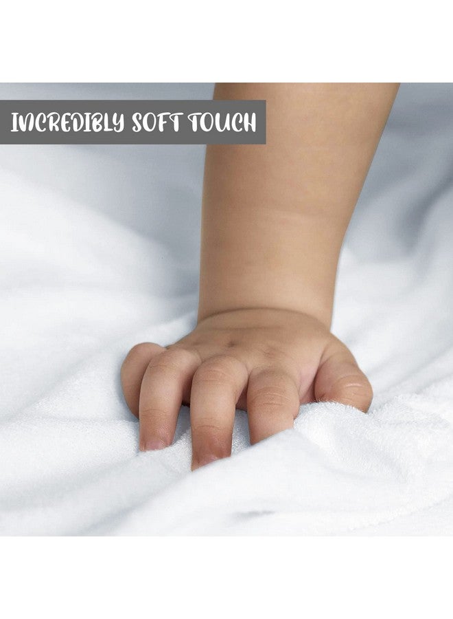 ELSVIN Set of 2 Hooded Baby Towels - White and Grey - Luxurious, Large and Super Absorbent - 30 x 30 Inch - Soft and Suitable for Infants, Toddlers and Kids - 400 GSM - Image 4