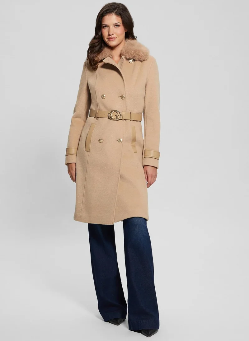 جس Longline Double Breasted Jacket
