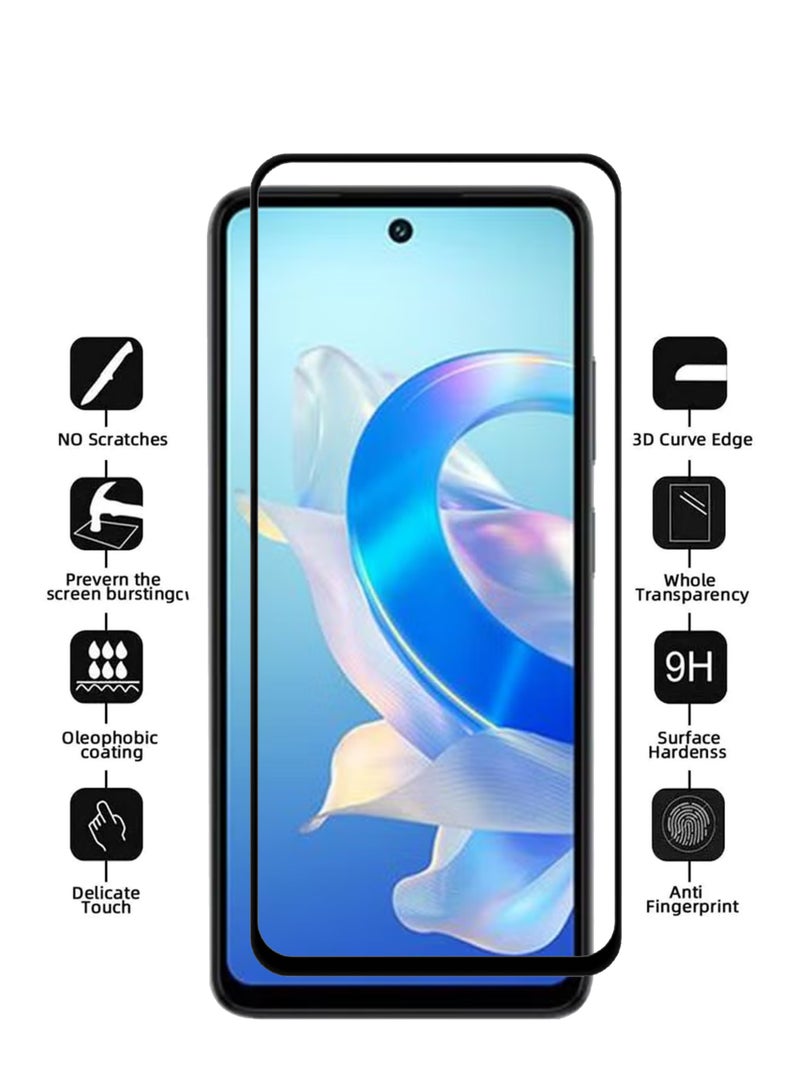 Full Screen Tempered Glass Screen Protector For ITEL P55 Plus Black - Image 2