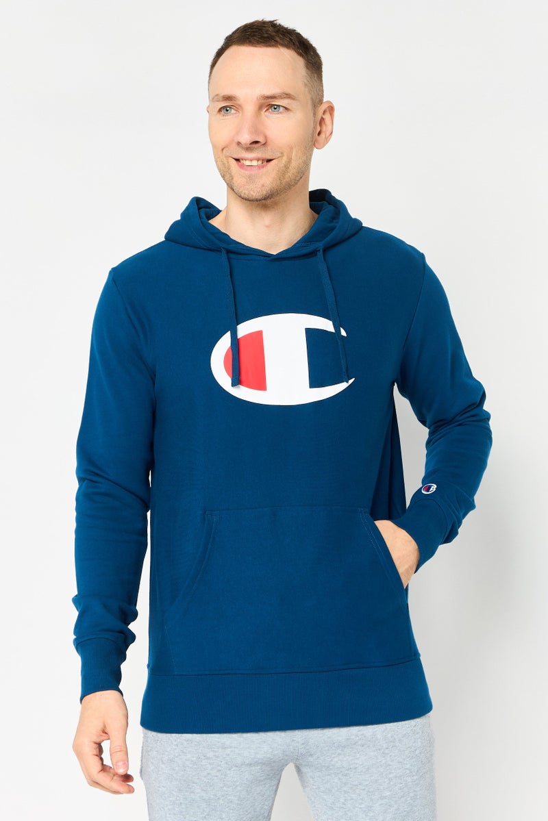 Champion Men Sportswear Fit Long Sleeve Outdoor Hoodie, Blue - Image 1