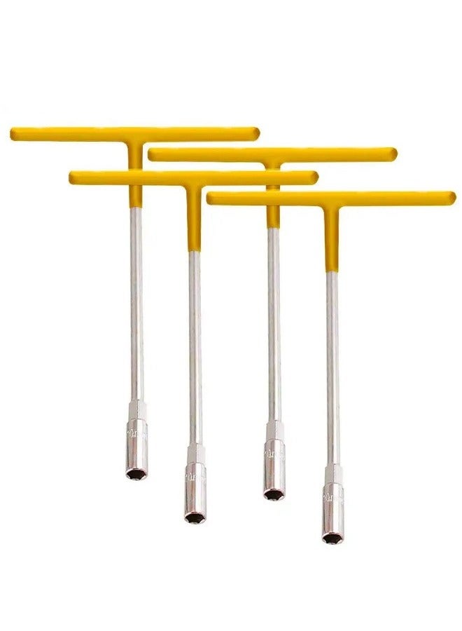 طقم مفتاح ربط صواميل بيبه للسحب العميق 4 قطع بيد معزولة حرف T مقاسات 8-10-12-13مم للسحب العميق - Image 2